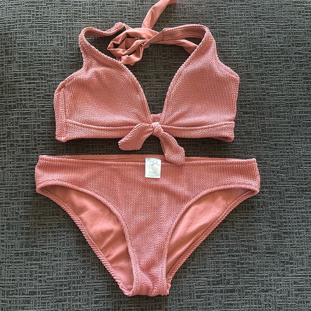 Kona Sol Coral Pink 2 Pice Bikini